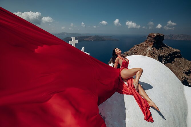 1-Hour Private Santorini Flying Dress Photoshoot - What the 70-plus dress collection means for you