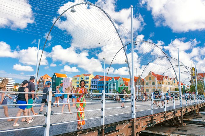 A Must for Instagram! Iconic Swinging Old Lady Bridge Drone Shoot - Meeting at Brion Square in Willemstad
