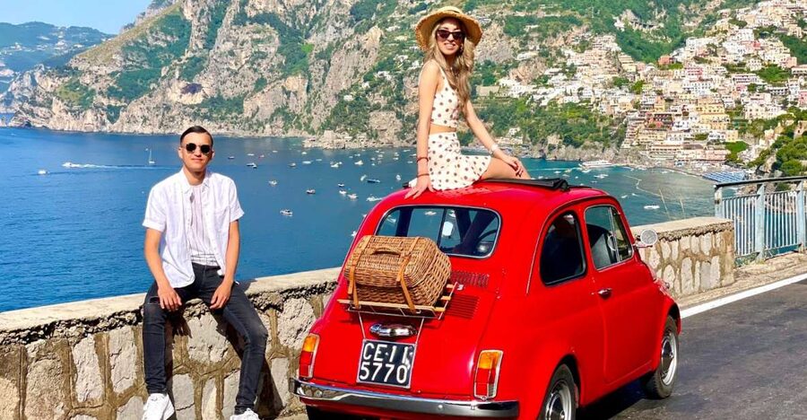 Amalfi Coast: Photo Tour with a Vintage Fiat 500 - Positano: Colorful Houses and Big Sea Views