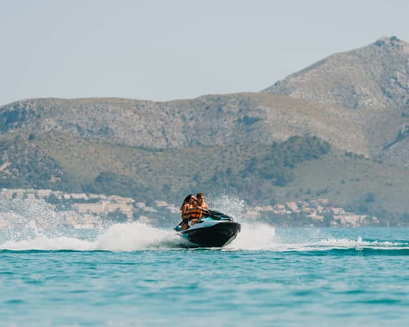 Andratx: Jet Ski Tour with Cave Visits and free Photos - A swim and snorkel at Cala en Basset