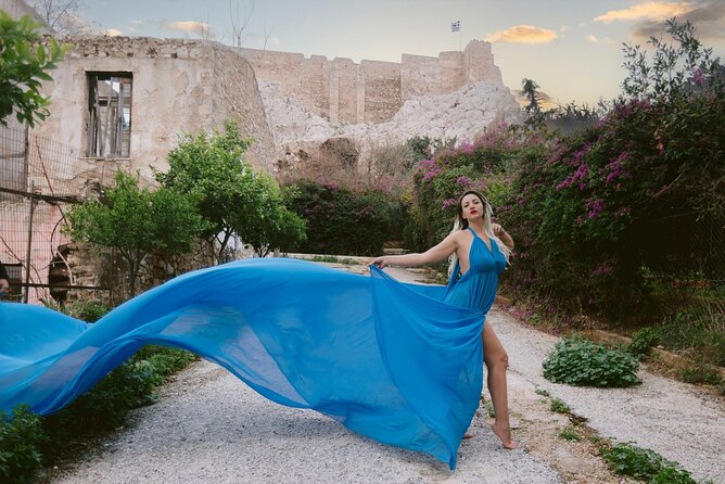 Athens Flying Dress Photo Shoot with a Professional Photographer - Choosing a dress that works in Athens