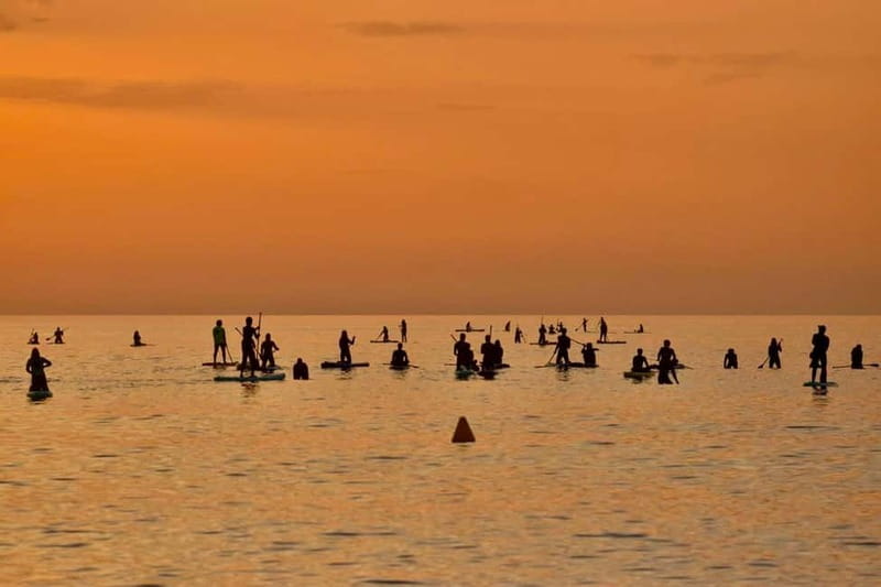 Barcelona: Paddleboarding at Sunrise. Includes: instructor, photos, equipment - Learning the Board Before You Reach the Water