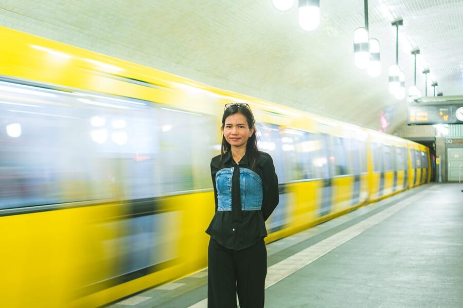 Berlin: Instagram Tour of the most visited spots - The metro ride connects the two parts of central Berlin