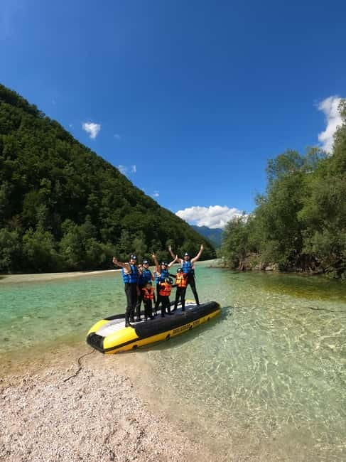 Bovec: Kinder Rafting on Soča River from 4years +FREE photos - The short van ride to Čezsoča