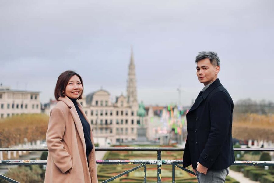 Brussels City Photoshoot With a Professional Photographer - Mont des Arts and the change of viewpoint