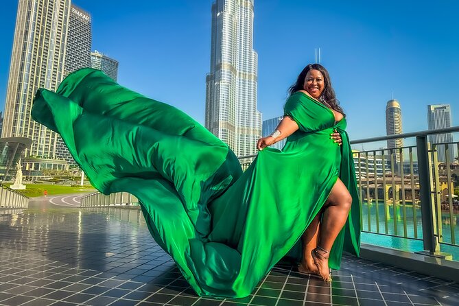 Burj Khalifa Flying Dress Instagram Videography Shoot - Burj Khalifa views without wasting the whole day