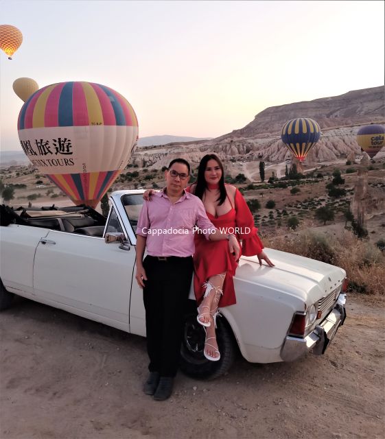 Cappadocia Photo Shoot with Classic Car and Flying Dress - Rose Valley: softer color and a change of mood