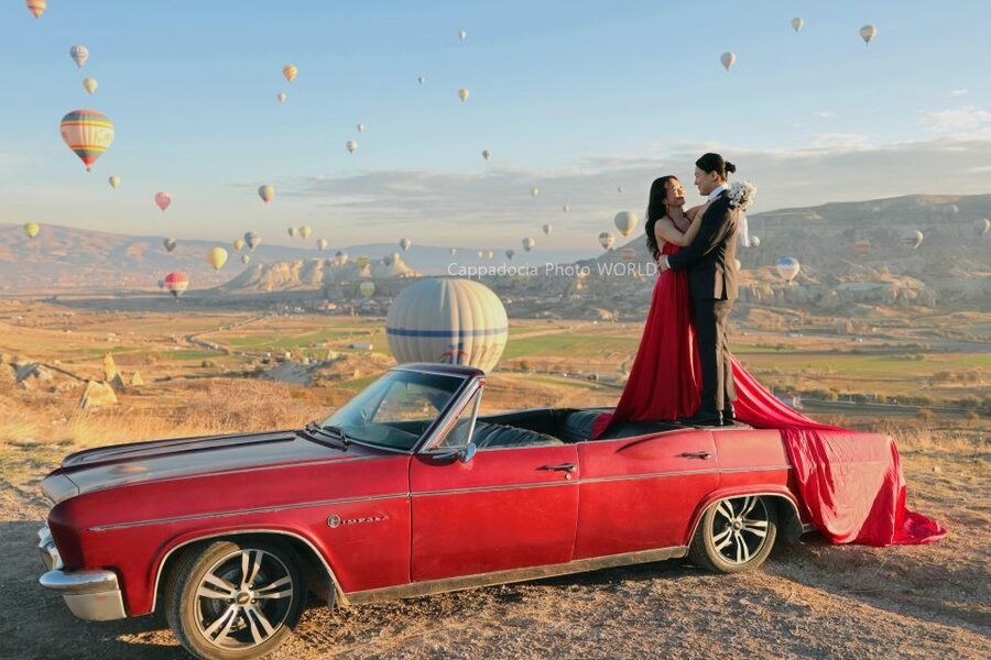 Cappadocia Photo Shoot with Classic Car and Flying Dress - How much value do you get for $472?
