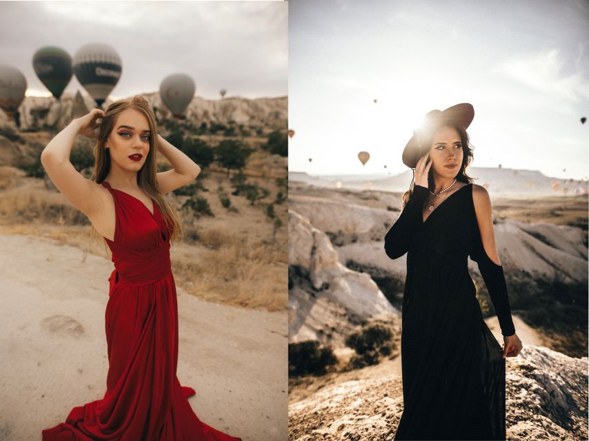Cappadocia: Photo Shooting With Flying Dresses - The balloon take-off area at sunrise