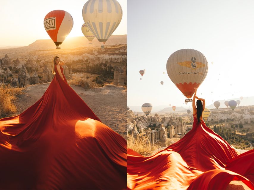 Cappadocia: Photo Shooting With Flying Dresses - The early pickup and dress preparation