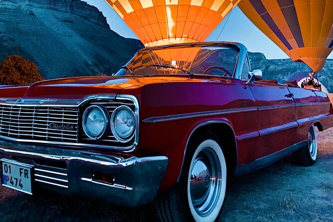 Cappadocia Photoshoot Package (All Included) - A classic car turns Göreme into your photo set