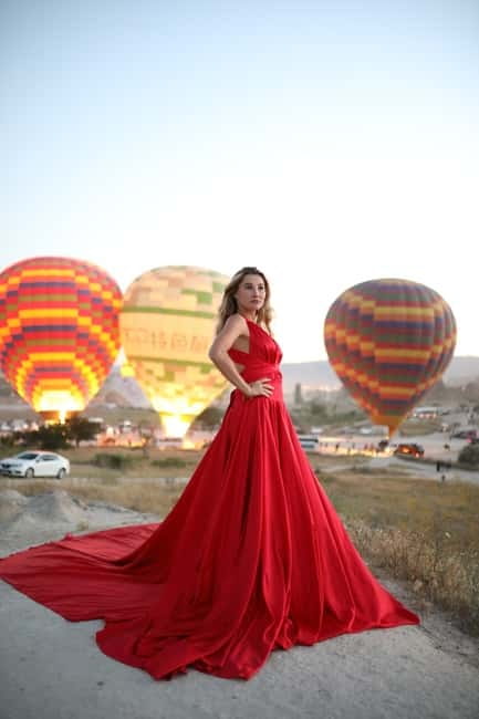 Cappadocia: Photoshooting with Flying Dresses - Pickup from five Cappadocia towns