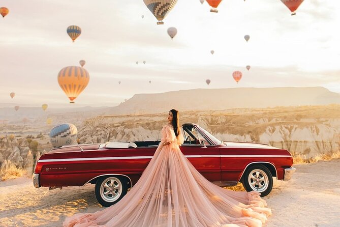 Cappadocia Private Photoshoot with Flying Dress & Classic Car - More than 250 images offer plenty of choice