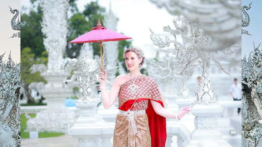 Chiang Rai:Photos of traditional Thai costumes,White Temple - Key points at a glance