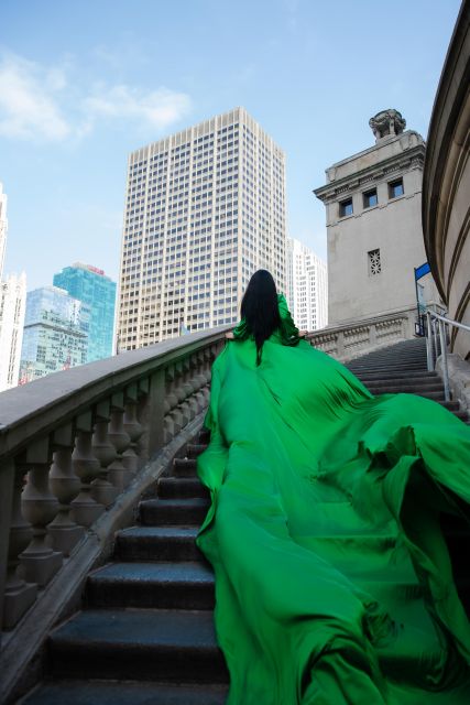 Chicago Luxury Flying Dress Photoshoot - A Chicago photo session built around movement