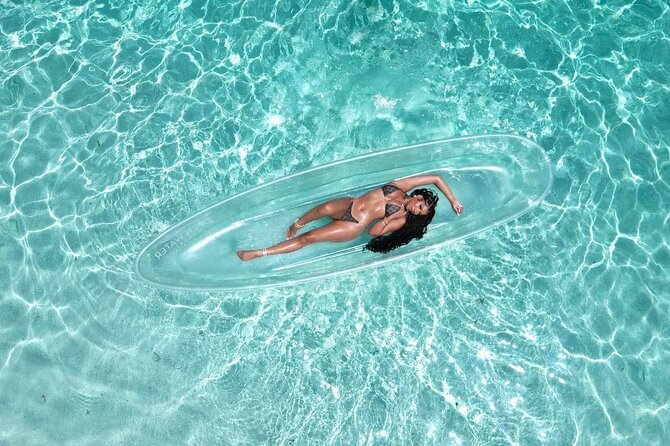 Clear Kayak Drone Photoshoot in Nassau Bahamas - Why a clear kayak makes this Nassau experience different