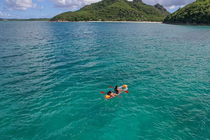 Crystal Clear Kayak Drone Photography Antigua - Posing help can make or break the result