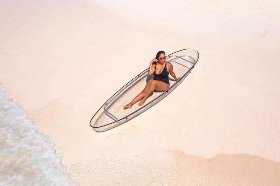 Drone Clear Kayak Barbados Photoshoot - Getting to the South Coast location