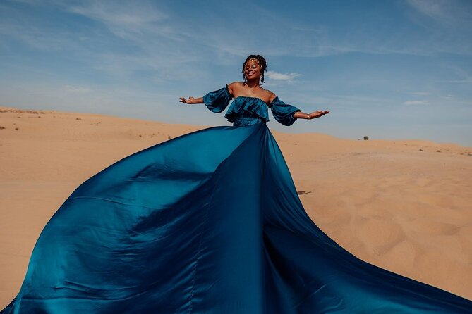 Dubai Desert Flying Dress Photoshoot - Key points to know before booking