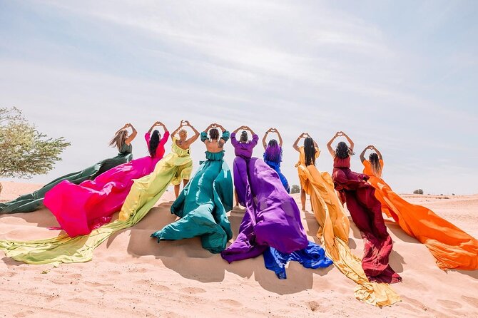 Dubai Desert Flying Dress Photoshoot - The desert setting and the best time to go