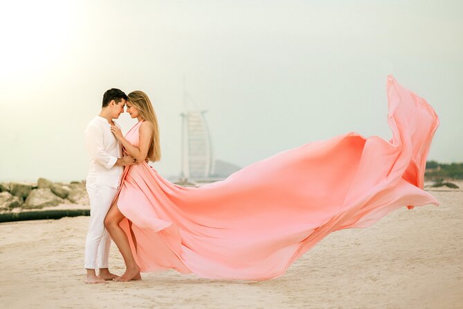 Dubai: Flying dress photoshoot - Private pickup and the route to the photo site