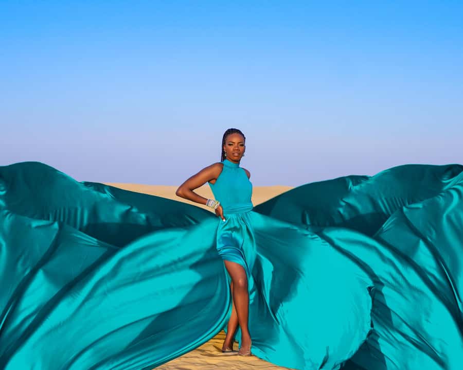 Dubai: Flying Dress Photoshoot Experience - Choosing between four dress styles and twelve colors