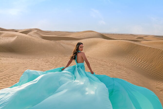 Dubai Flying Dress Private Photoshoot in the Desert - Beauty preparation before the desert transfer