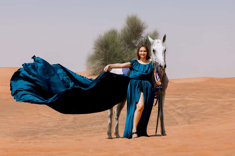 Dubai: Private Flying Dress Photography and Dune Drive Trip - Hotel pickup keeps the four hours simple