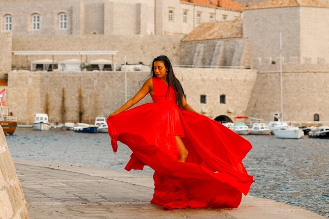 Dubrovnik: Private Flying Dress Photoshoot Experience - Minceta Fortress gives the session a strong opening