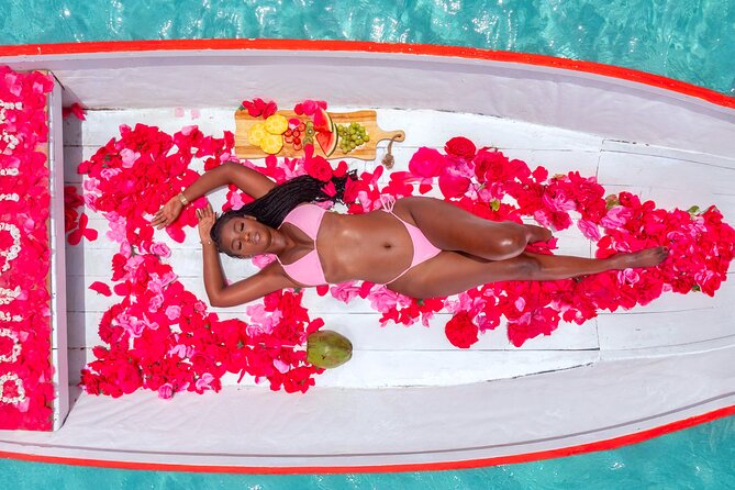 Dushi Boat Drone Photoshoot | Free Champagne | Fruits and Flowers - The boat, the water, and the aerial view