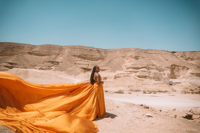 Epic Flying Dresses in Egypt - 4 Hours Private Photoshoot in Giza - A flying dress shoot with Giza as the backdrop