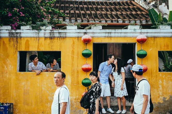 Family Photography Tour in Hoi An - Bougainvillea adds a softer family backdrop