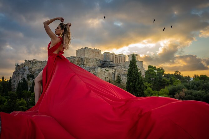 Flying Dress Athens Official - Paleo Faliro: satin, wind, and the sea