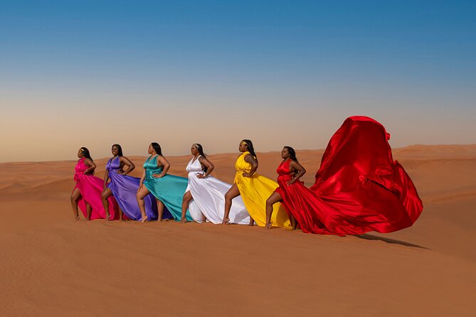 Flying dress photoshoot activity in Dubai - Who will enjoy this most