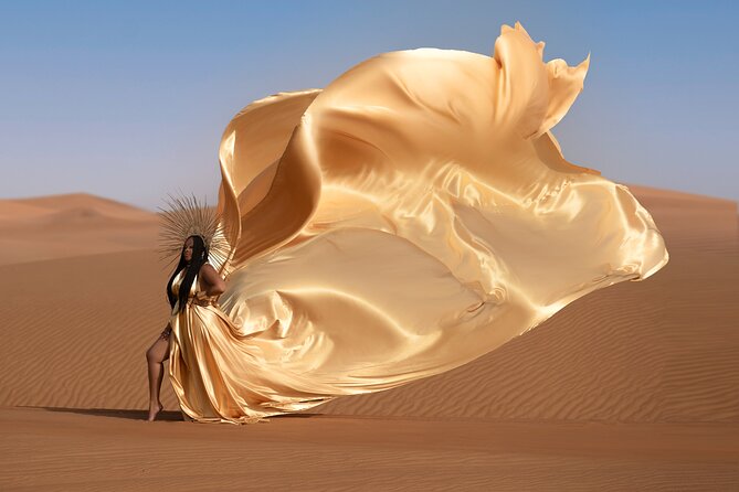 Flying dress photoshoot activity in Dubai - Choosing your dress before the camera comes out