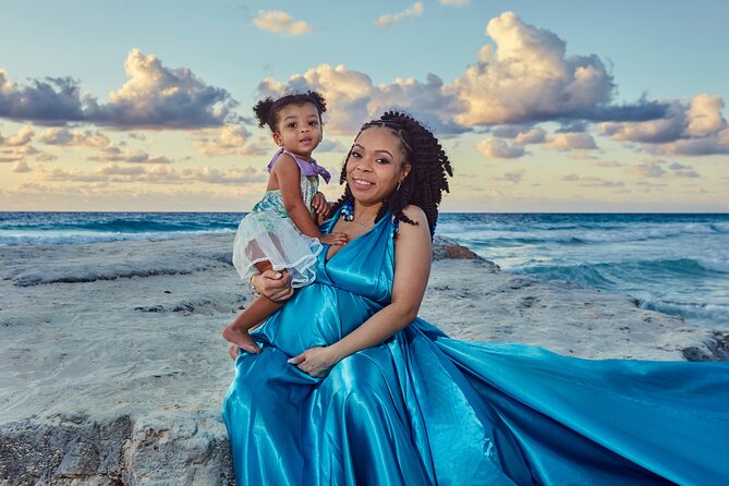 Flying dress photoshoot cancun - Choosing and wearing the included dress