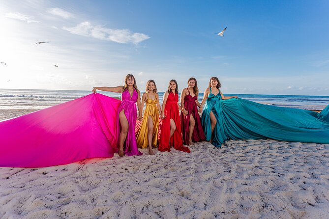 Flying dress photoshoot cancun - Posing, wind, and the people behind the camera