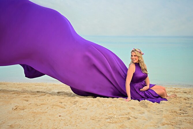 Flying dress photoshoot Dubai Solo, Couple and Group Session - Posing help is important for this kind of portrait