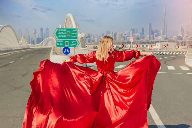 Flying Dress Photoshoot in Dubai - Choosing Between the City and Desert