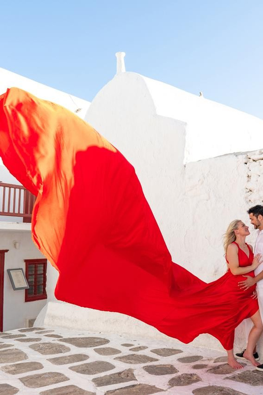 Flying Dress Photoshooting Mykonos - From the windmills to Little Venice