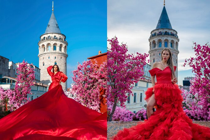 Flying Dress Rooftop Photoshoot in Istanbul (2Concepts, 1dress) - Is $301.20 a fair price?
