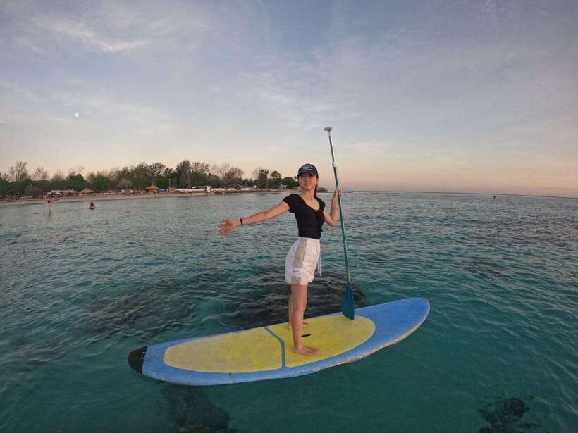 Gili sunrise stand-up paddle boarding (drone photoshoot) - A quiet start on Gili Trawangan
