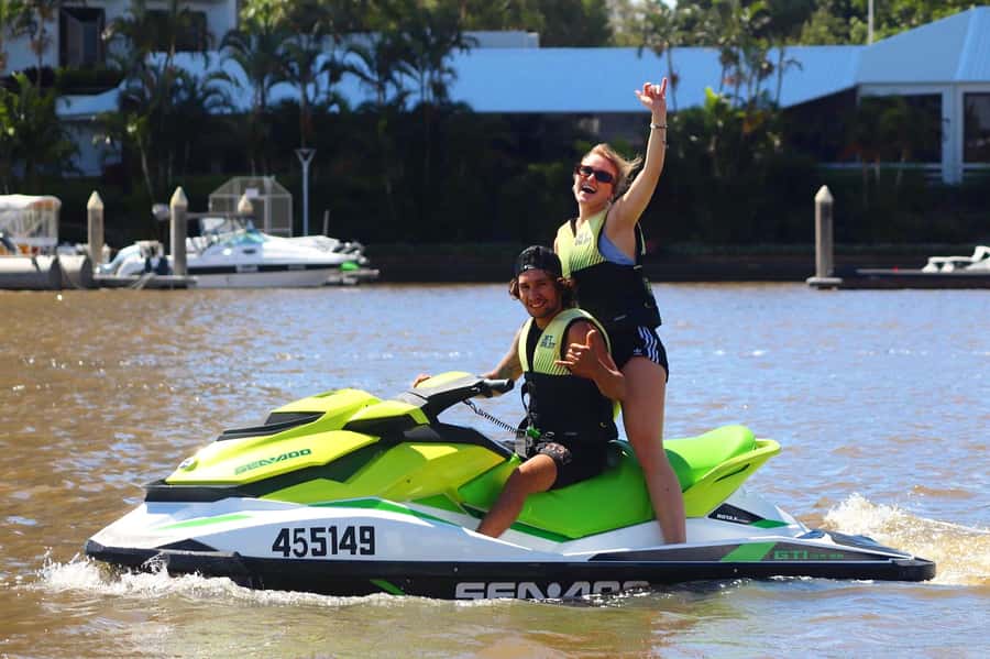 Gold Coast: 1-Hour Jet Ski Ride -No slow zones + Free Photos - Open water near Wavebreak and South Stradbroke