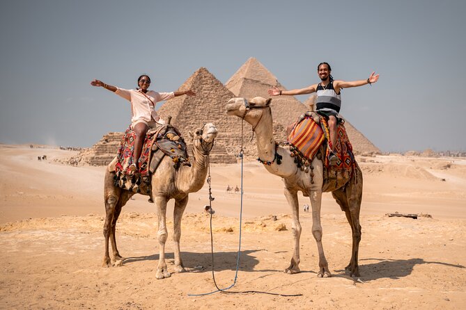 Grand Egyptian Museum Private Tour with Giza Pyramids Photoshoot - The panoramic viewpoint and camel ride