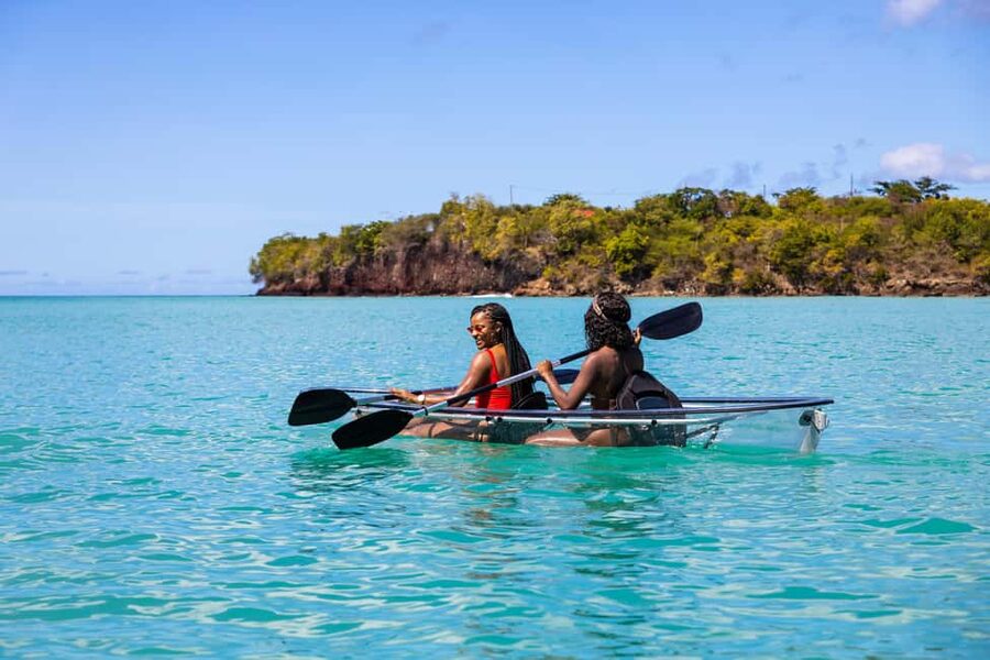Grenada: Clear Kayak Tour with Drone Photoshoot - A clear view of Grenada’s southwest coast