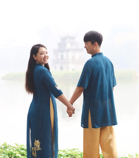Hanoi Private Photoshoot – Iconic Spots & Hidden Gems - Temple of Literature and traditional dress