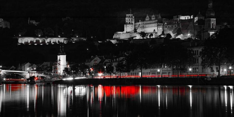 Heidelberg at Night - Photo Walk - Along the Philosophenweg for the wide view