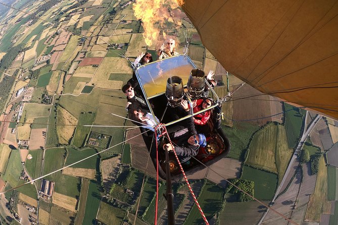 Hot Air Balloon with Champagne, Optional Photos,Video & Breakfast - The one-hour flight around Vic