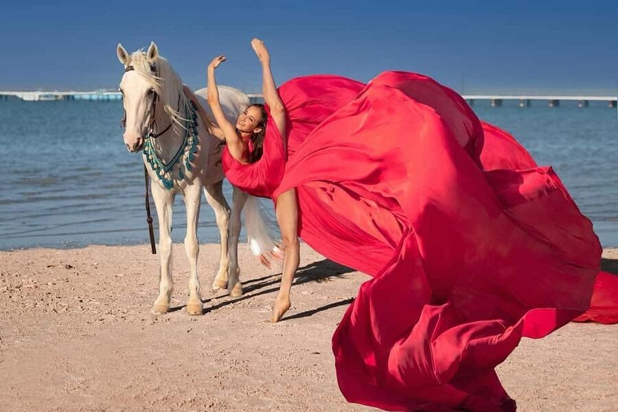 Hurghada: Desert & Sea Horse Riding with + 360° Photos - From Hurghada hotel to Arabian horse stable