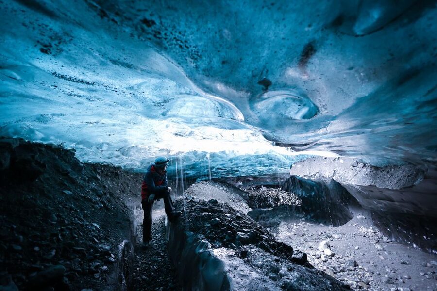 Iceland: Ice Cave Captured with Professional Photos - Inside the changing blue ice
